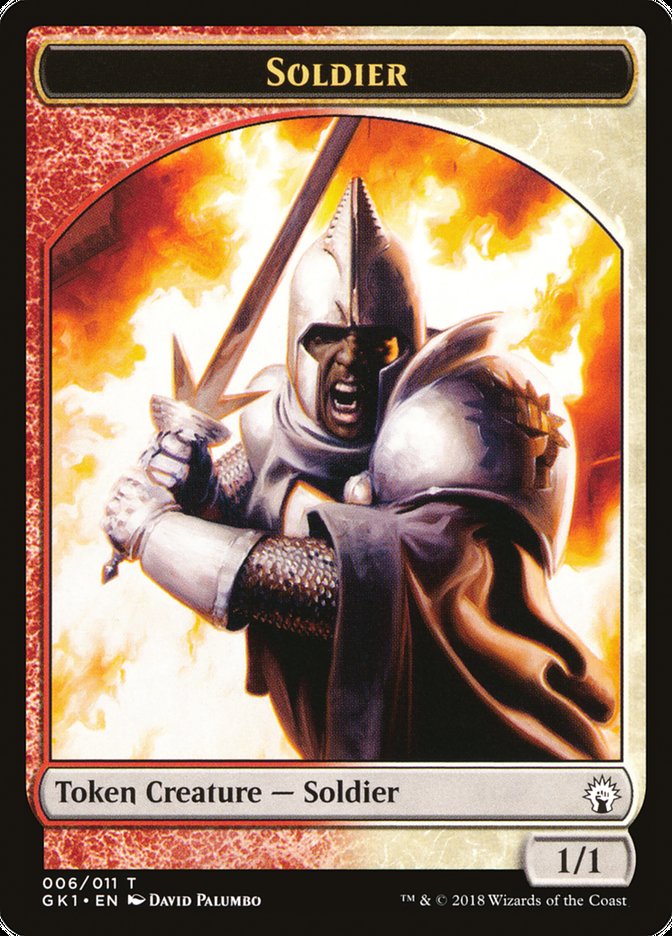 Soldier // Goblin Double-Sided Token [Guilds of Ravnica Guild Kit Tokens] | Yard's Games Ltd