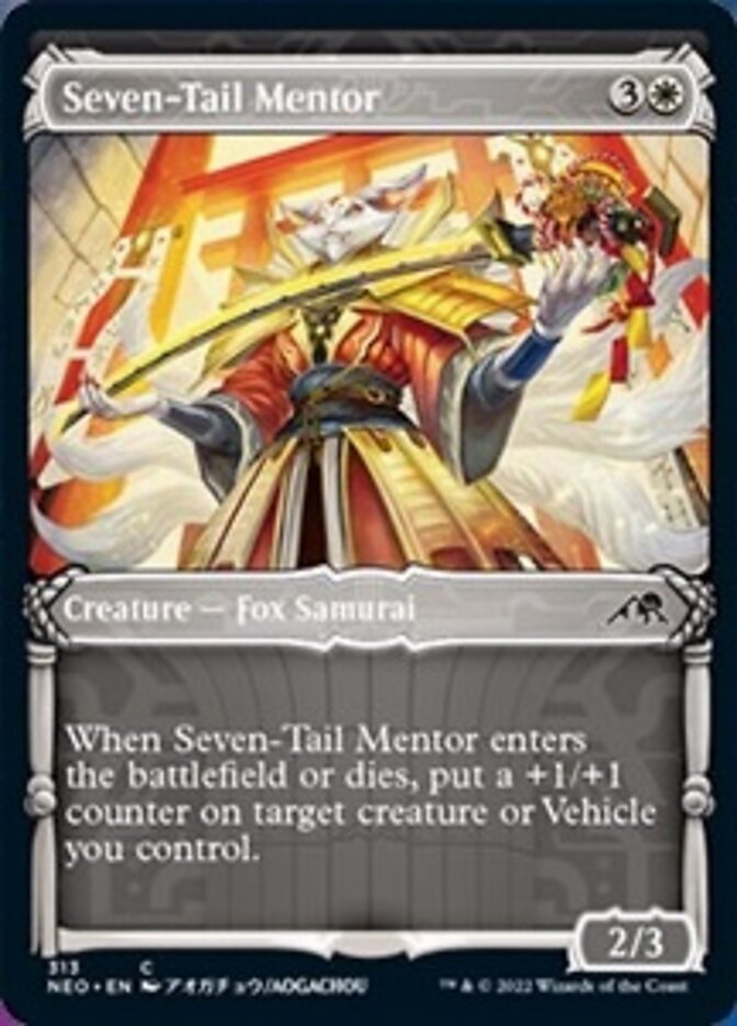 Seven-Tail Mentor (Showcase Samurai) [Kamigawa: Neon Dynasty] | Yard's Games Ltd