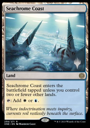 Seachrome Coast (Promo Pack) [Phyrexia: All Will Be One Promos] | Yard's Games Ltd