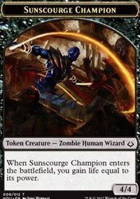 Sunscourge Champion // Cat Double-Sided Token [Hour of Devastation Tokens] | Yard's Games Ltd