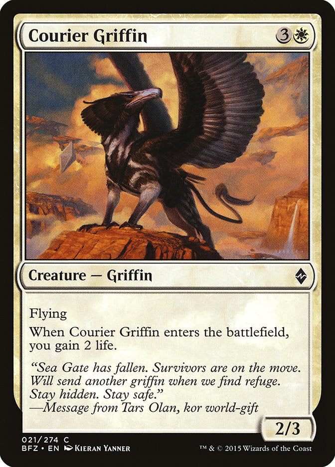 Courier Griffin [Battle for Zendikar] | Yard's Games Ltd