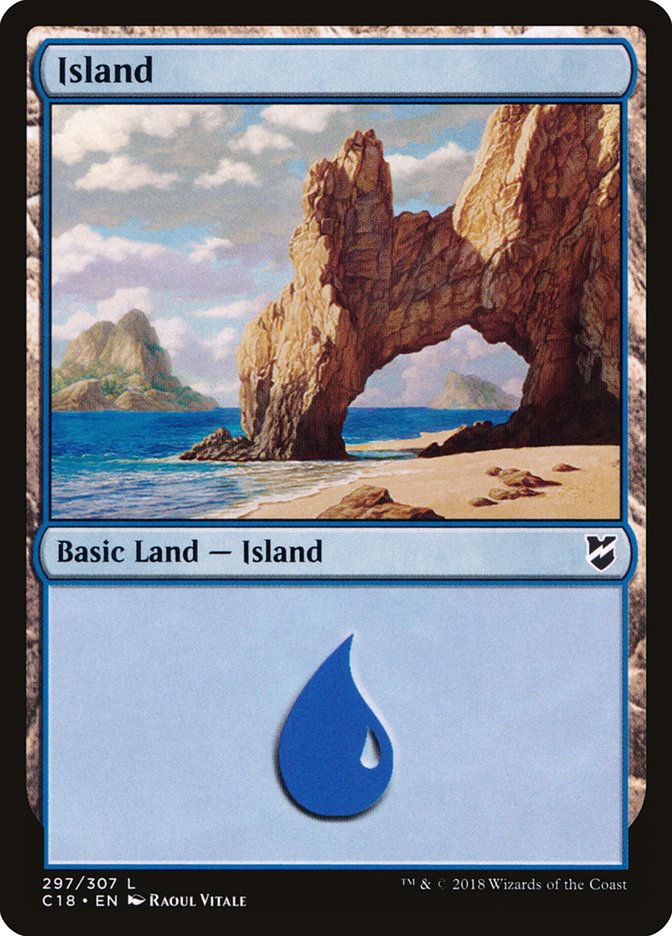 Island (297) [Commander 2018] | Yard's Games Ltd