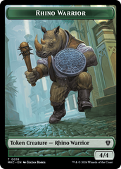 Thopter // Rhino Warrior Double-Sided Token [Murders at Karlov Manor Commander Tokens] | Yard's Games Ltd