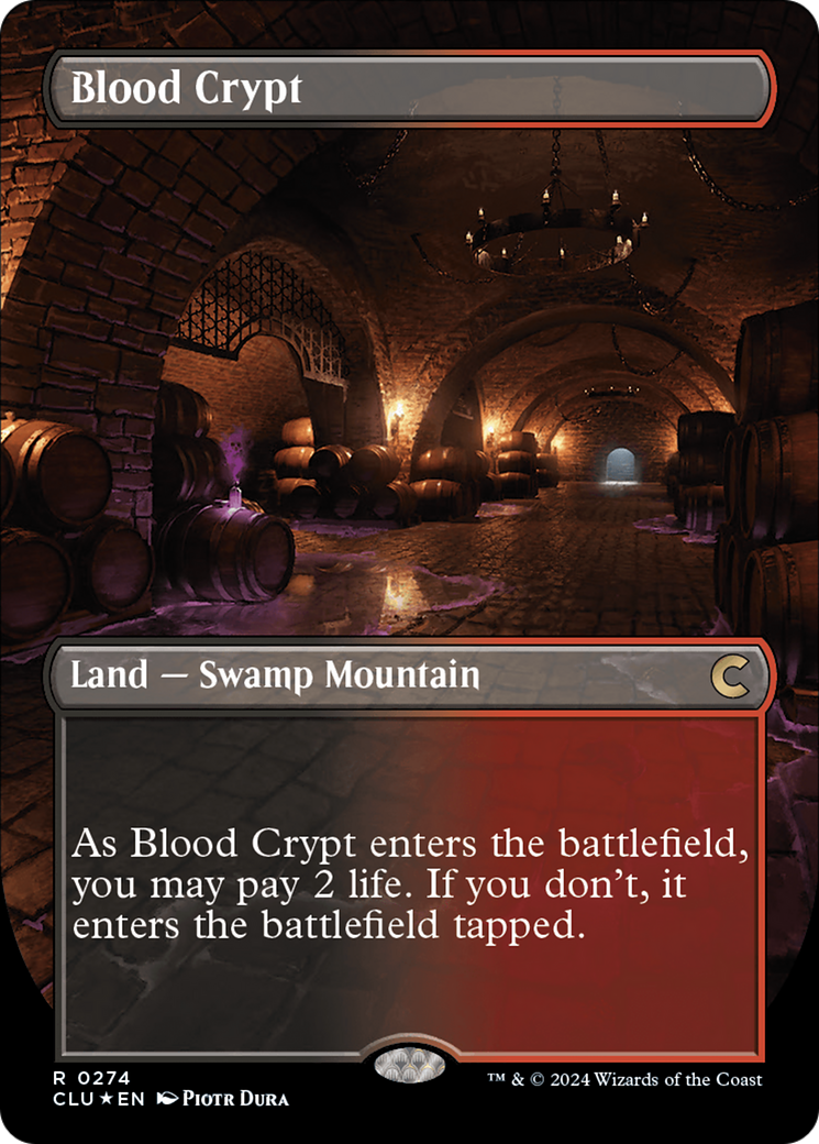 Blood Crypt (Borderless) [Ravnica: Clue Edition] | Yard's Games Ltd