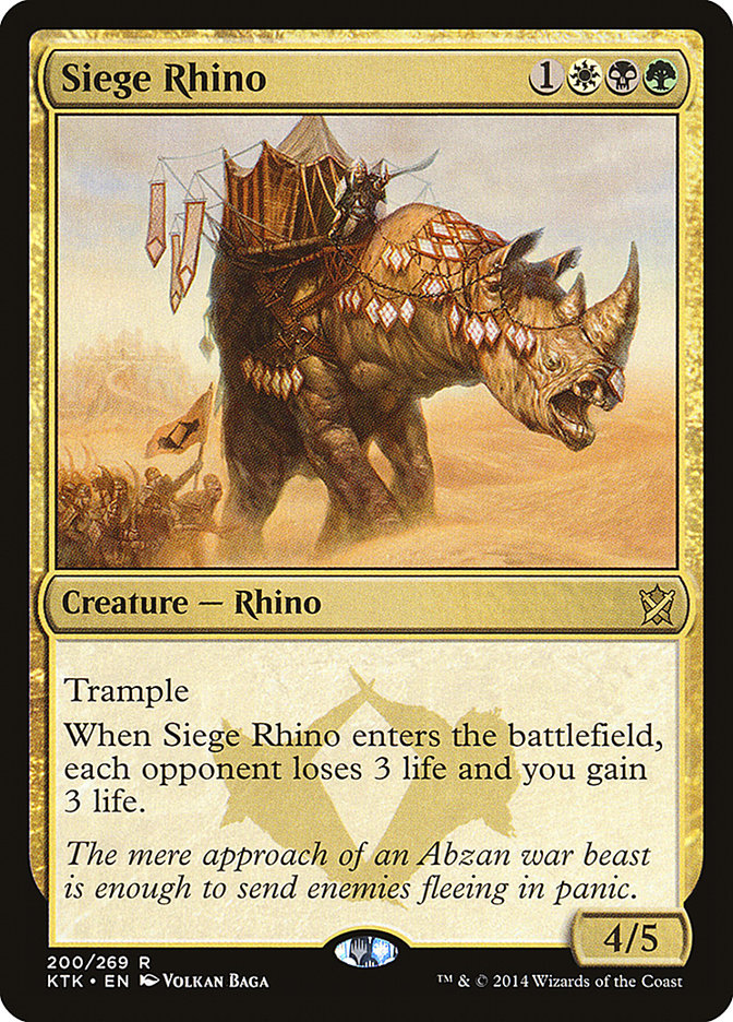 Siege Rhino [Khans of Tarkir] | Yard's Games Ltd
