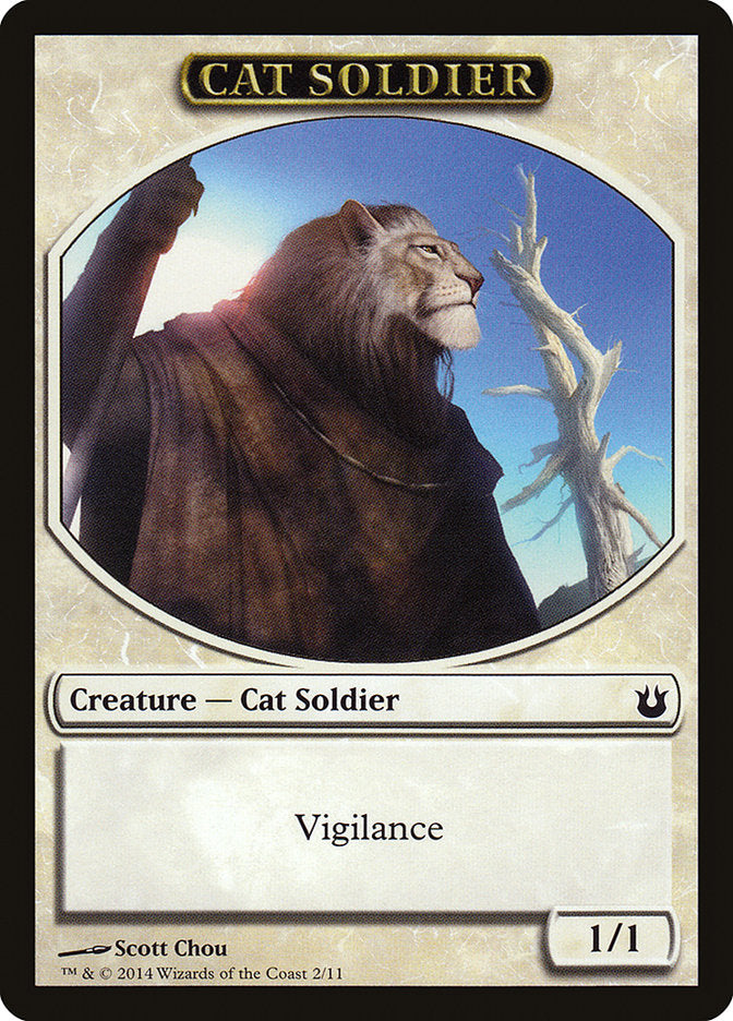 Cat Soldier Token [Born of the Gods Tokens] | Yard's Games Ltd