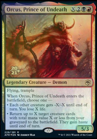 Orcus, Prince of Undeath [Dungeons & Dragons: Adventures in the Forgotten Realms Prerelease Promos] | Yard's Games Ltd