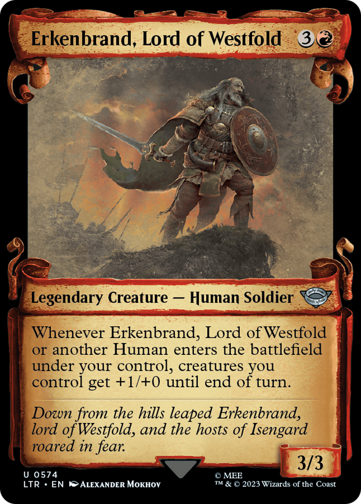 Erkenbrand, Lord of Westfold [The Lord of the Rings: Tales of Middle-Earth Showcase Scrolls] | Yard's Games Ltd