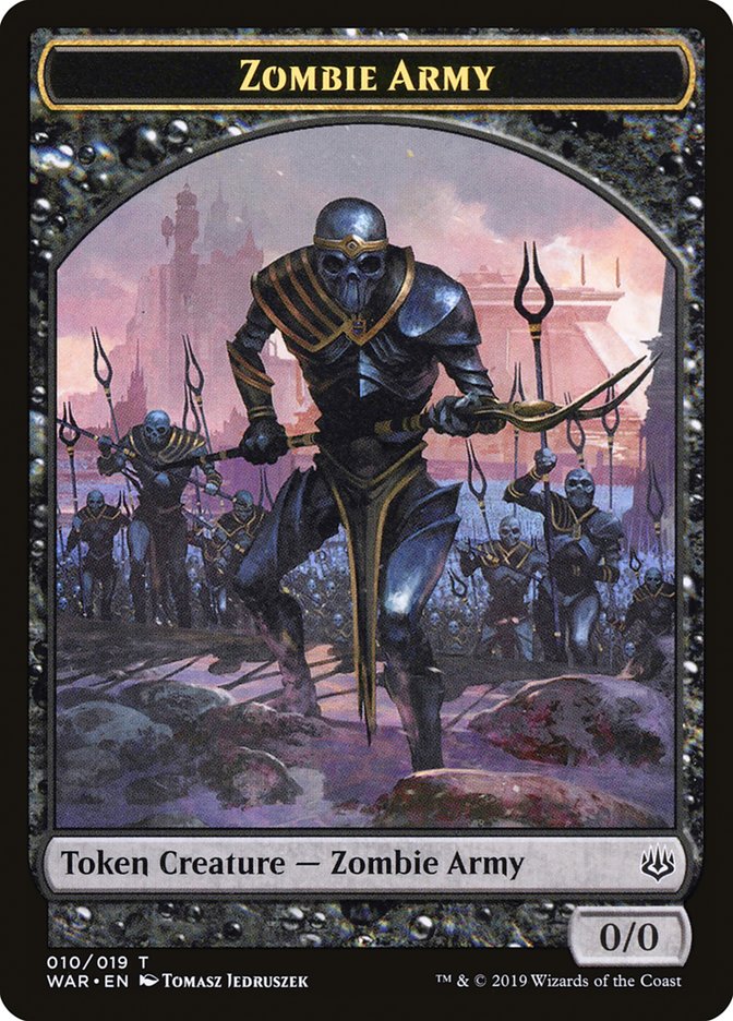 Zombie Army Token (010/019) [War of the Spark Tokens] | Yard's Games Ltd