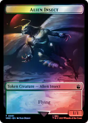 Alien Angel // Alien Insect Double-Sided Token (Surge Foil) [Doctor Who Tokens] | Yard's Games Ltd