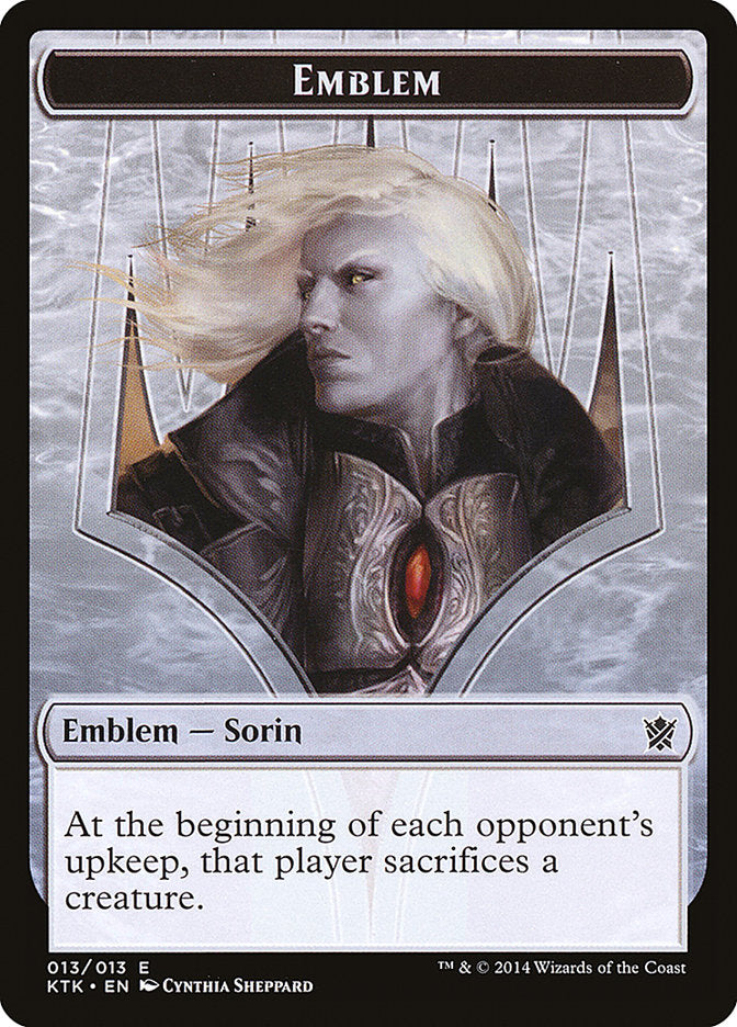 Sorin, Solemn Visitor Emblem [Khans of Tarkir Tokens] | Yard's Games Ltd