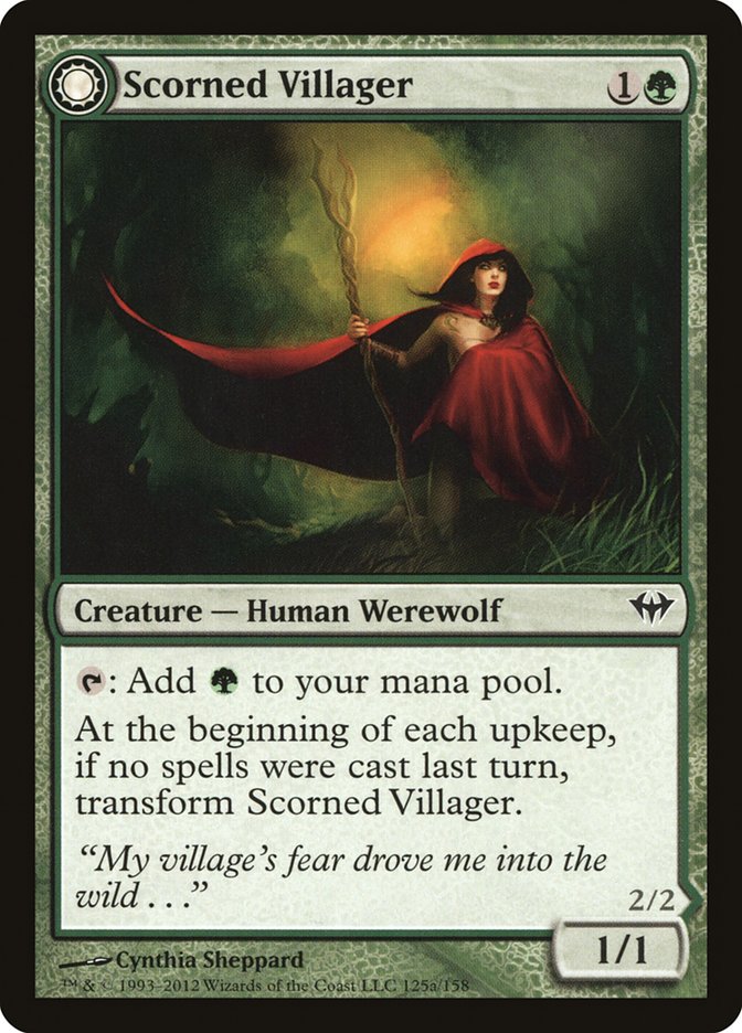 Scorned Villager // Moonscarred Werewolf [Dark Ascension] | Yard's Games Ltd