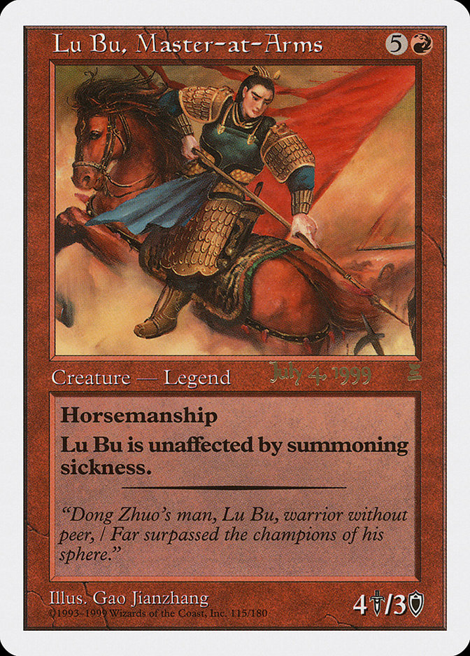 Lu Bu, Master-at-Arms (July 4, 1999) [Portal Three Kingdoms Promos] | Yard's Games Ltd