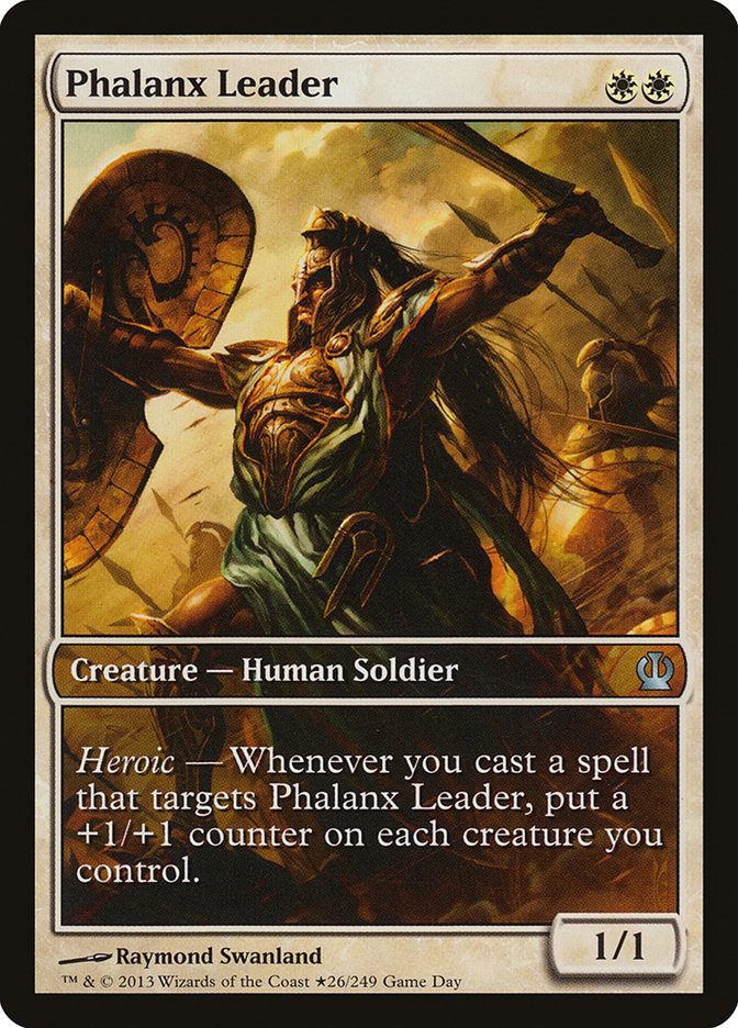 Phalanx Leader (Game Day) (Extended Art) [Theros Promos] | Yard's Games Ltd
