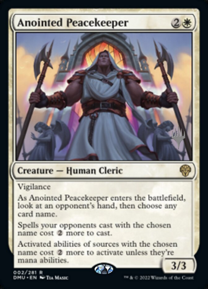 Anointed Peacekeeper (Promo Pack) [Dominaria United Promos] | Yard's Games Ltd