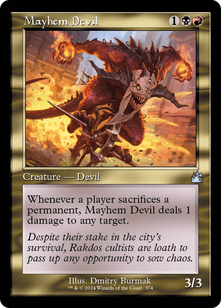 Mayhem Devil (Retro Frame) [Ravnica Remastered] | Yard's Games Ltd