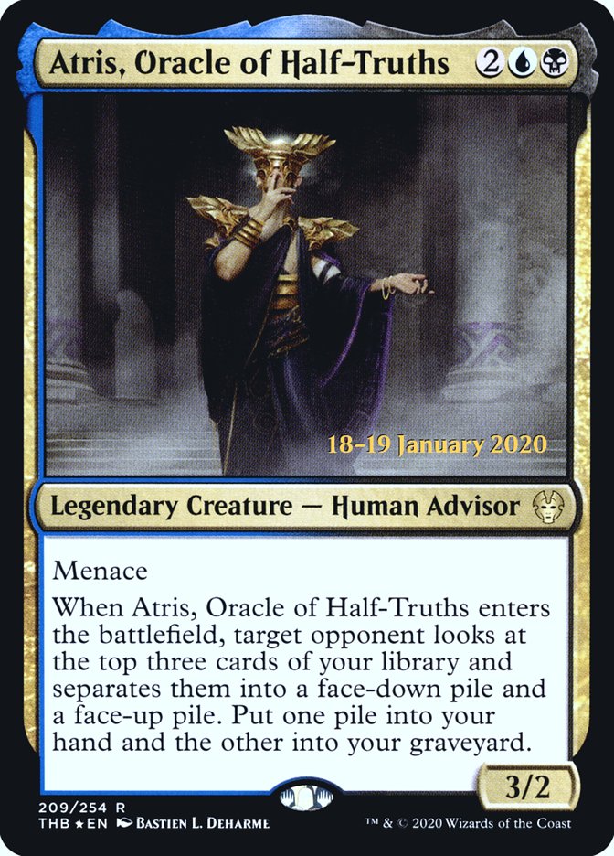 Atris, Oracle of Half-Truths [Theros Beyond Death Prerelease Promos] | Yard's Games Ltd