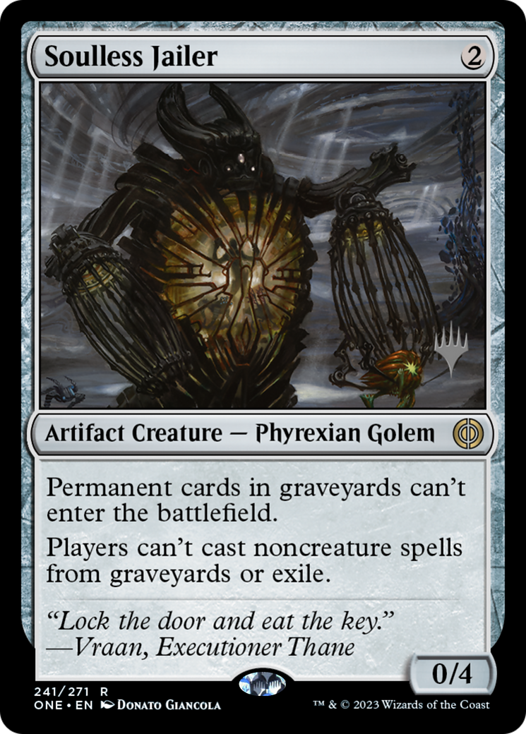 Soulless Jailer (Promo Pack) [Phyrexia: All Will Be One Promos] | Yard's Games Ltd