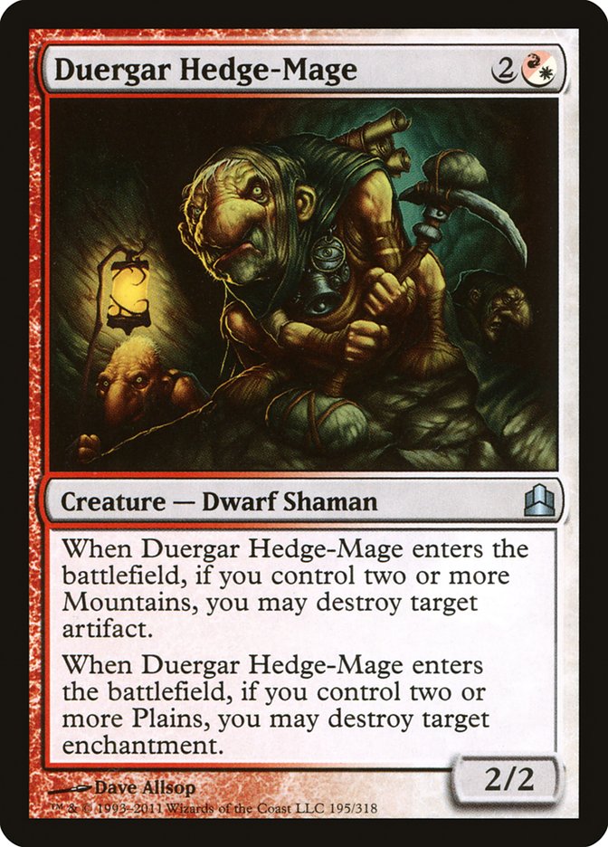 Duergar Hedge-Mage [Commander 2011] | Yard's Games Ltd