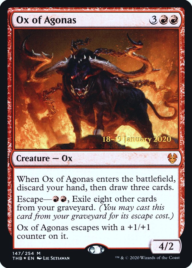 Ox of Agonas [Theros Beyond Death Prerelease Promos] | Yard's Games Ltd