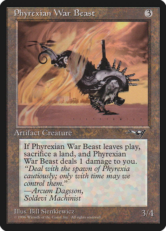 Phyrexian War Beast (Signature on Right) [Alliances] | Yard's Games Ltd