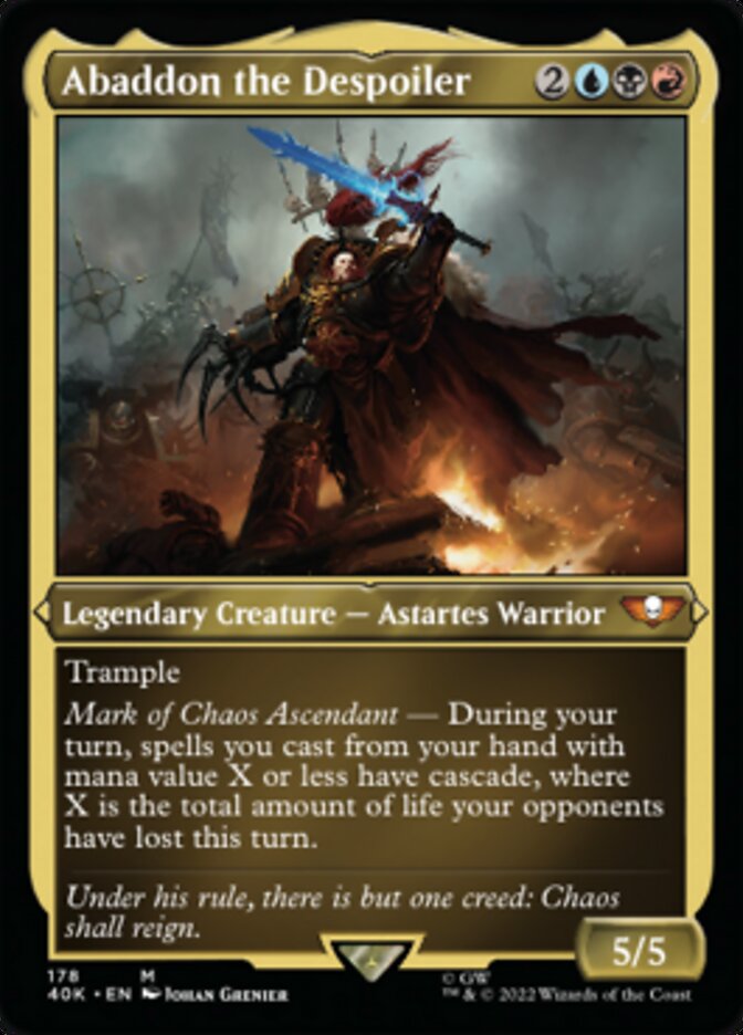 Abaddon the Despoiler (Display Commander) (Surge Foil) [Warhammer 40,000] | Yard's Games Ltd