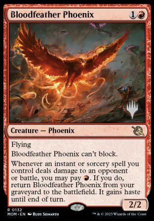 Bloodfeather Phoenix (Promo Pack) [March of the Machine Promos] | Yard's Games Ltd