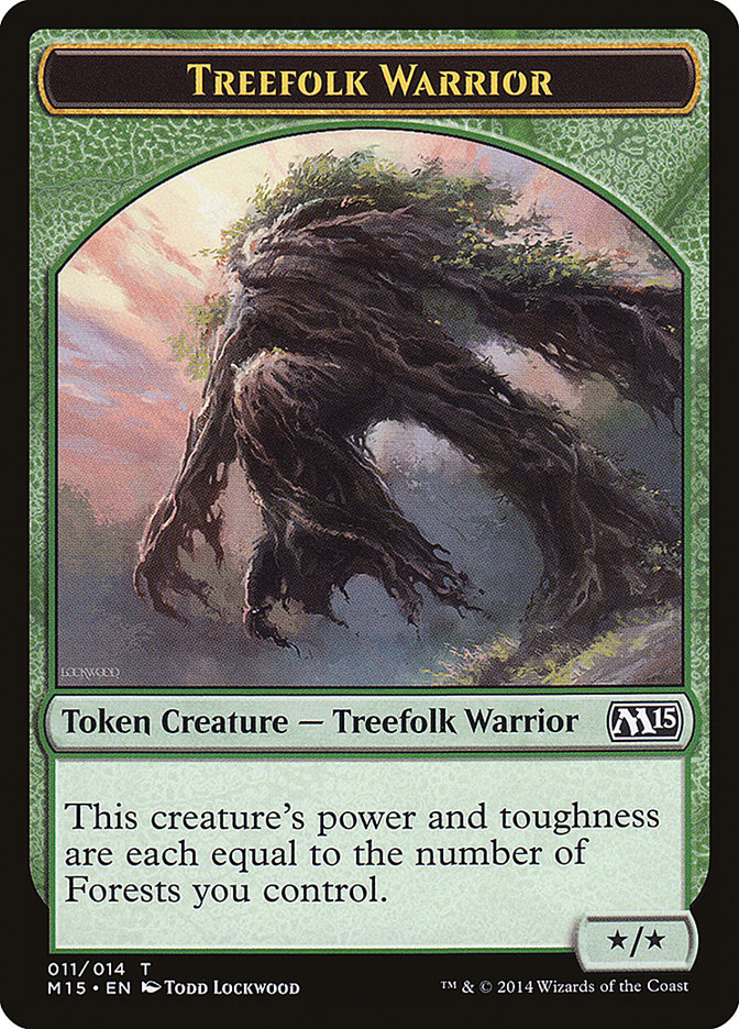 Treefolk Warrior Token [Magic 2015 Tokens] | Yard's Games Ltd