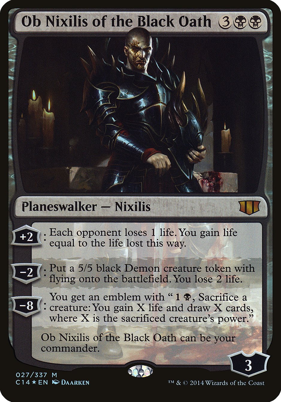 Ob Nixilis of the Black Oath (Oversized) [Commander 2014 Oversized] | Yard's Games Ltd