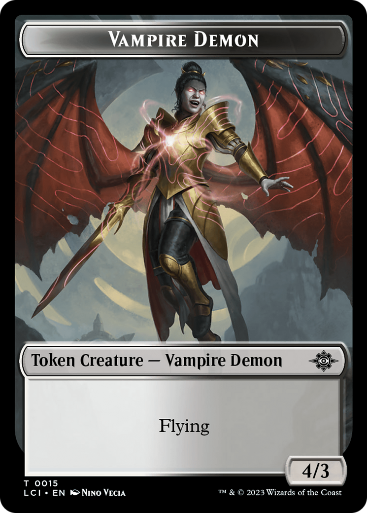 Gnome // Vampire Demon Double-Sided Token [The Lost Caverns of Ixalan Tokens] | Yard's Games Ltd