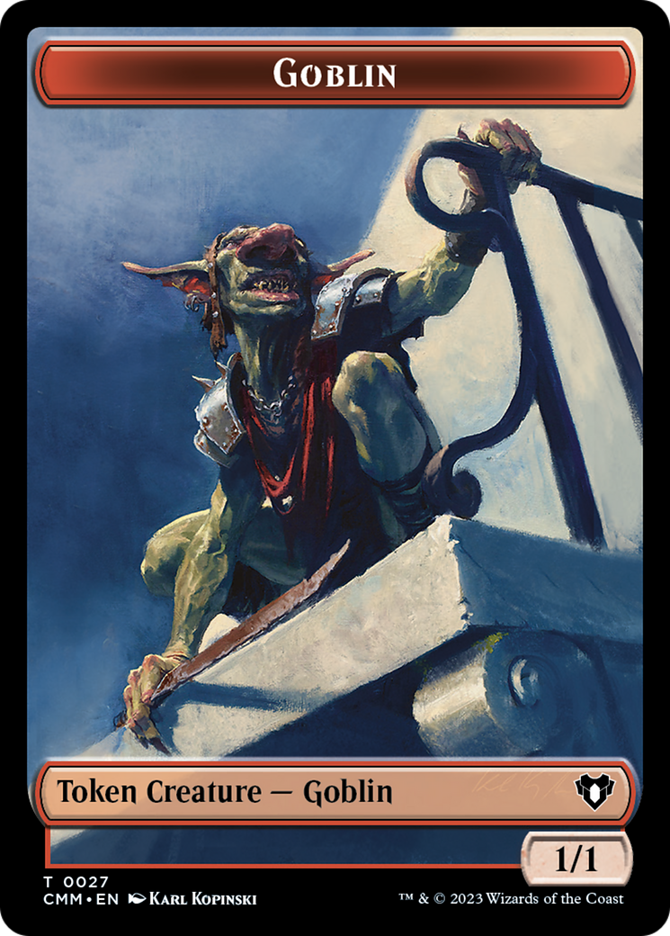 Saproling // Goblin Double-Sided Token [Commander Masters Tokens] | Yard's Games Ltd