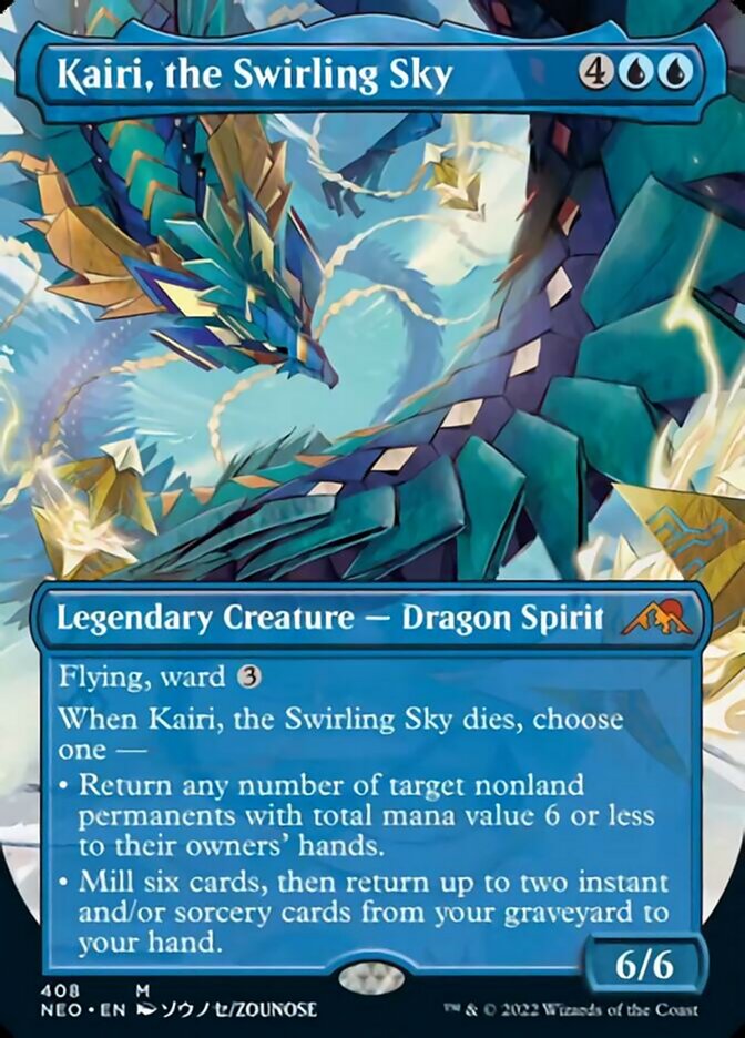 Kairi, the Swirling Sky (Borderless Alternate Art) [Kamigawa: Neon Dynasty] | Yard's Games Ltd