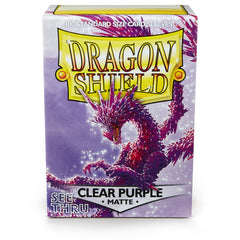 Dragon Shield Standard Matte Clear Purple ‘Racan’ – (100ct) | Yard's Games Ltd