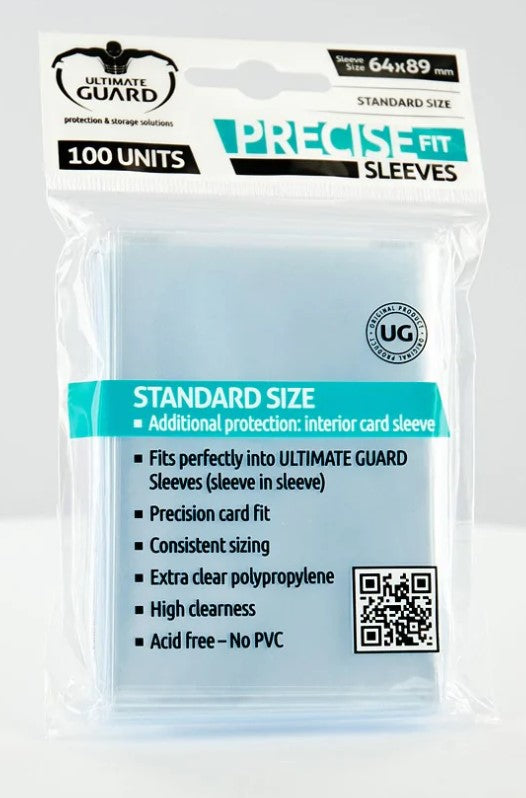Ultimate Guard - Precise Fit Sleeves - Standard Size - 100 Count | Yard's Games Ltd