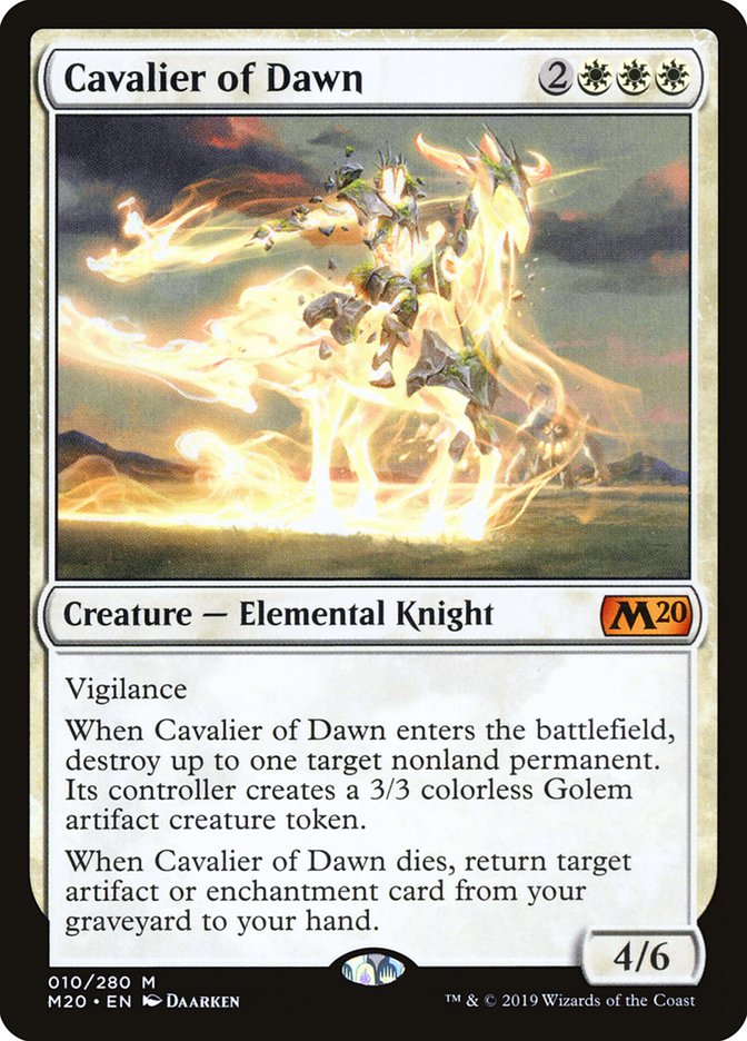 Cavalier of Dawn [Core Set 2020] | Yard's Games Ltd