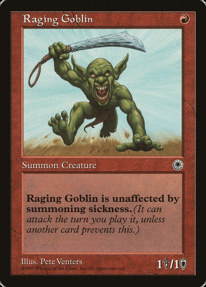 Raging Goblin (No Flavor Text) [Portal] | Yard's Games Ltd