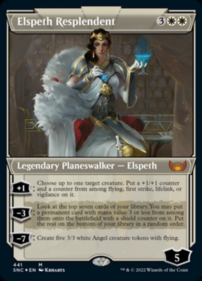 Elspeth Resplendent (Showcase Art Deco Foil Etched) [Streets of New Capenna] | Yard's Games Ltd