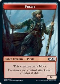 Pirate // Treasure Double-Sided Token [Core Set 2021 Tokens] | Yard's Games Ltd