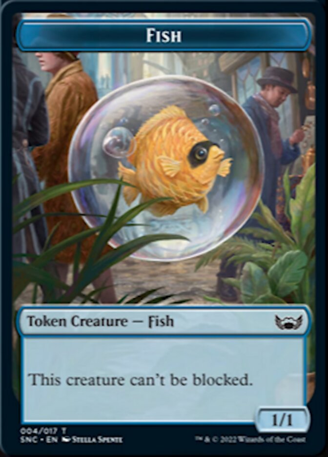 Fish // Rogue Double-Sided Token [Streets of New Capenna Tokens] | Yard's Games Ltd