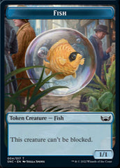 Fish // Citizen Double-Sided Token [Streets of New Capenna Tokens] | Yard's Games Ltd