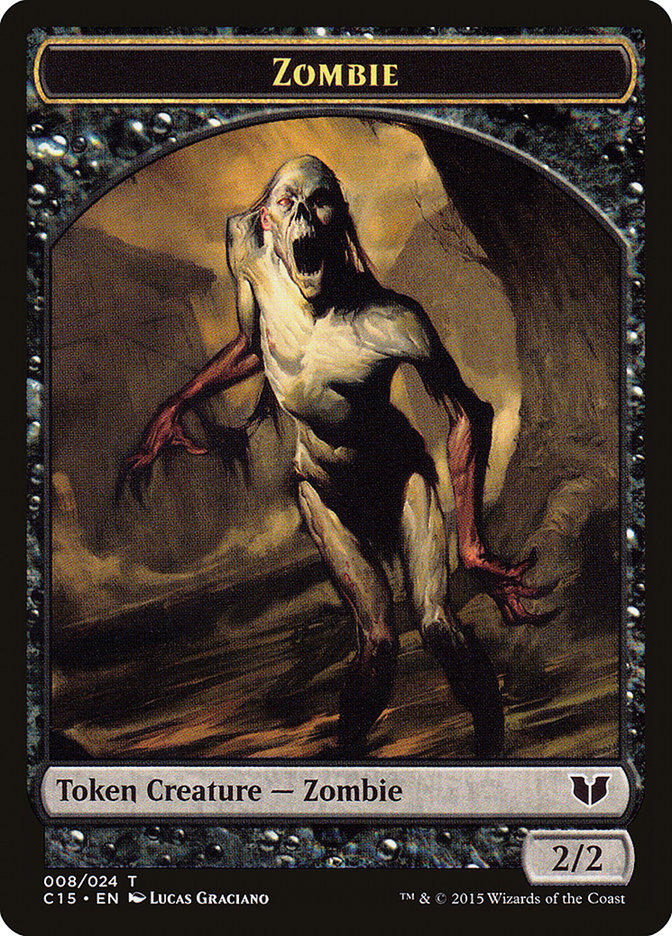 Wolf // Zombie Double-Sided Token [Commander 2015 Tokens] | Yard's Games Ltd