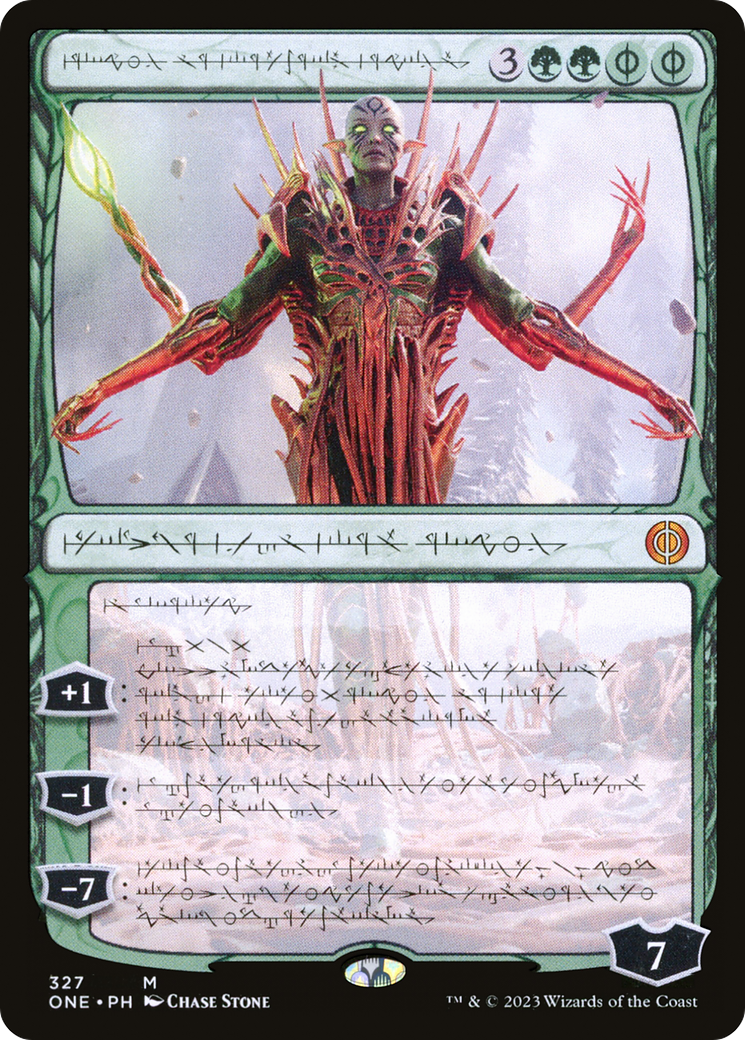 Nissa, Ascended Animist (Phyrexian) [Phyrexia: All Will Be One] | Yard's Games Ltd