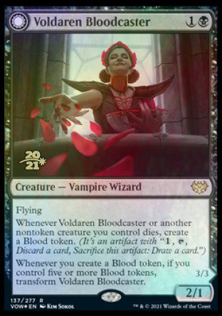 Voldaren Bloodcaster // Bloodbat Summoner [Innistrad: Crimson Vow Prerelease Promos] | Yard's Games Ltd