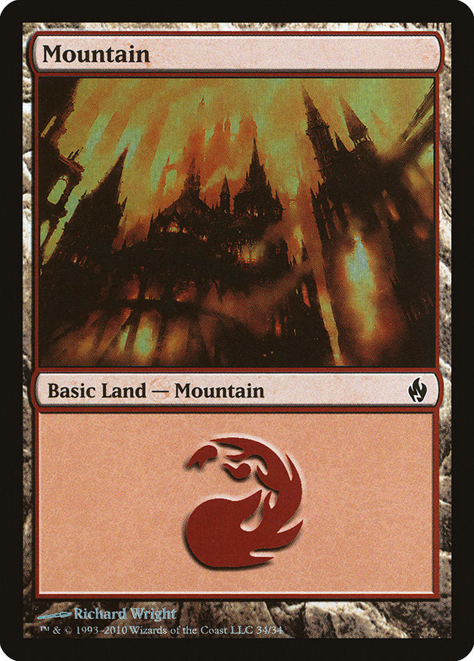 Mountain (34) [Premium Deck Series: Fire and Lightning] | Yard's Games Ltd