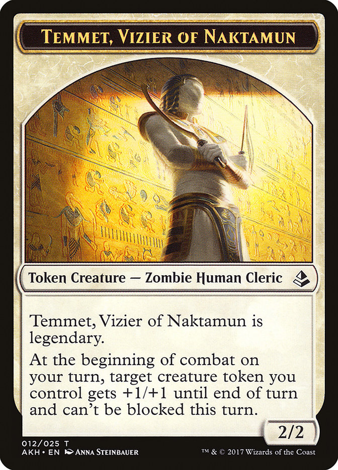 Temmet, Vizier of Naktamun Token [Amonkhet Tokens] | Yard's Games Ltd