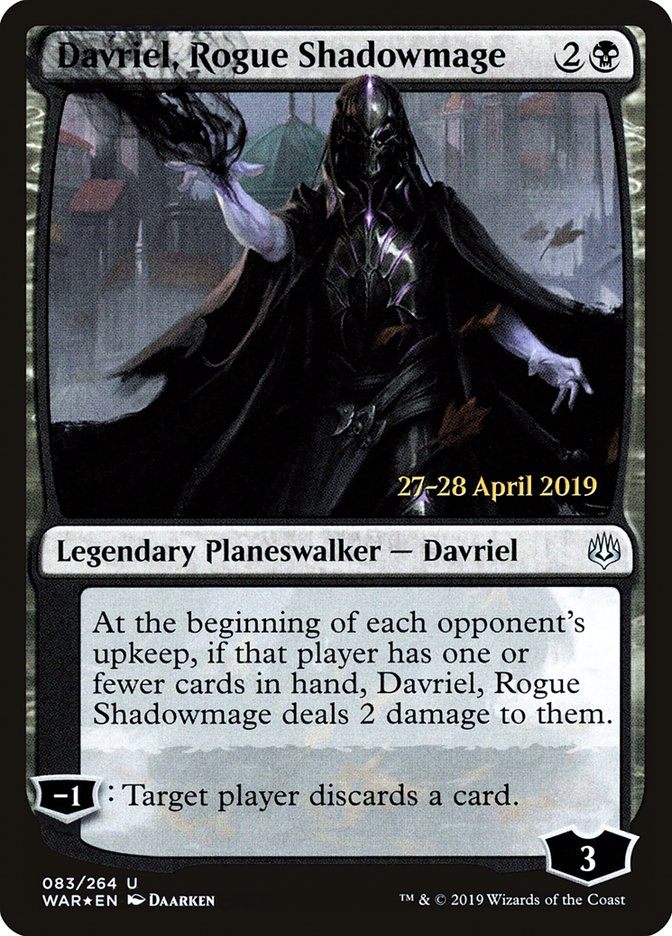 Davriel, Rogue Shadowmage [War of the Spark Prerelease Promos] | Yard's Games Ltd