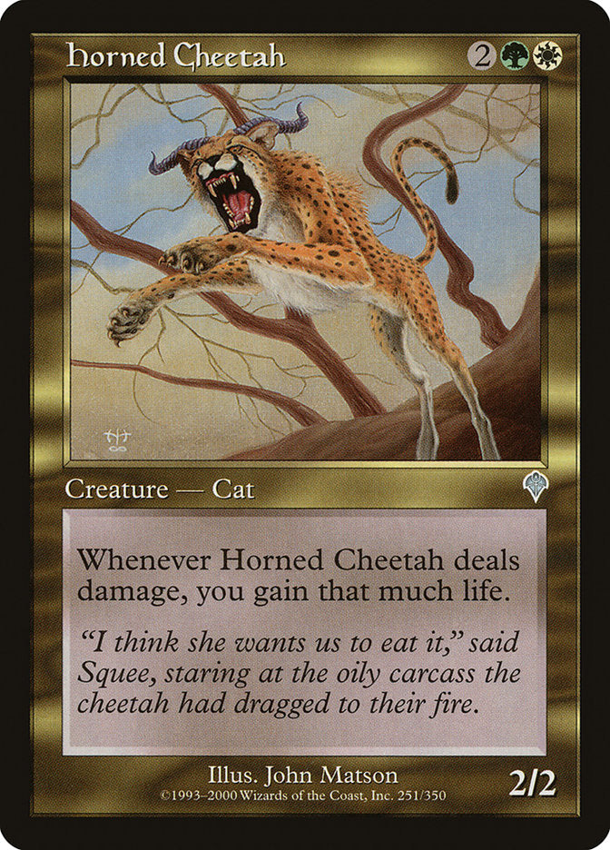 Horned Cheetah [Invasion] | Yard's Games Ltd