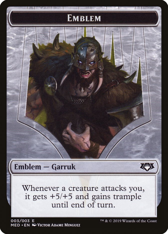 Garruk, Apex Predator Emblem [Mythic Edition Tokens] | Yard's Games Ltd