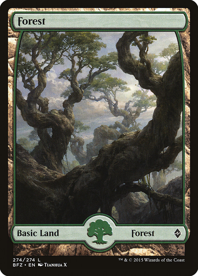 Forest (274) (Full Art) [Battle for Zendikar] | Yard's Games Ltd