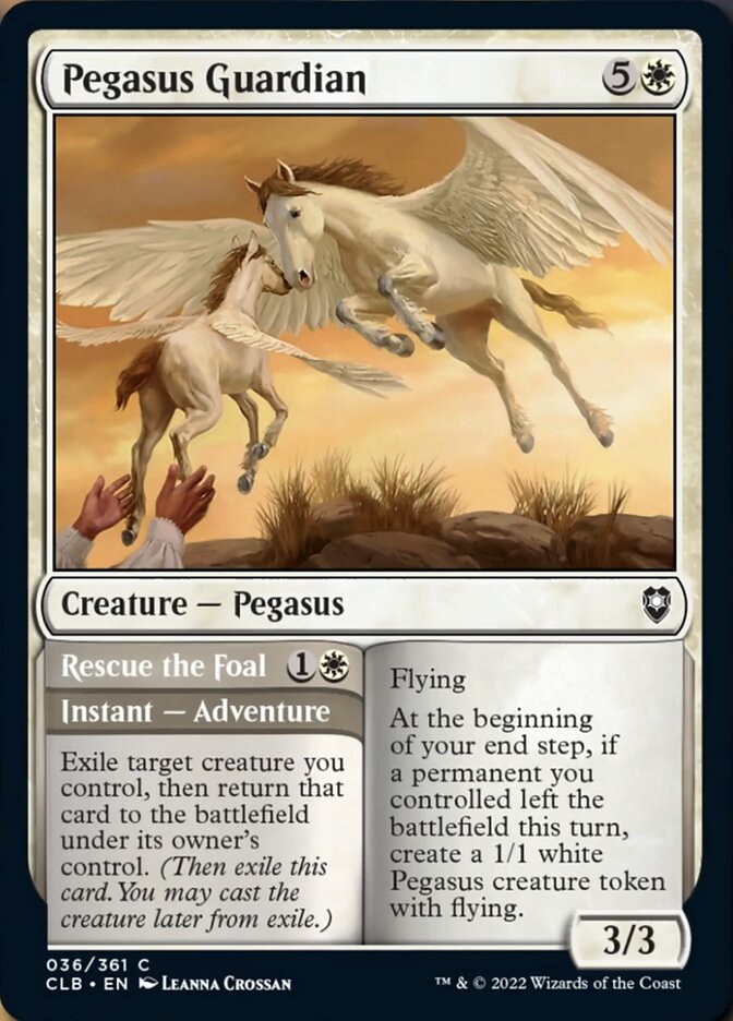 Pegasus Guardian // Rescue the Foal [Commander Legends: Battle for Baldur's Gate] | Yard's Games Ltd